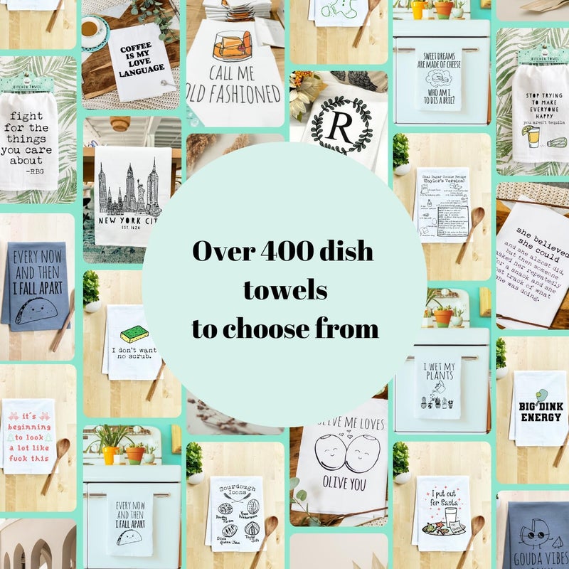 Moonlight Makers , All You Knead Is Love, Flour Sack Kitchen Towel, Sweet Housewarming Gift, Funny Dish Towel, Farmhouse Kitchen Décor, (White) - Image 5